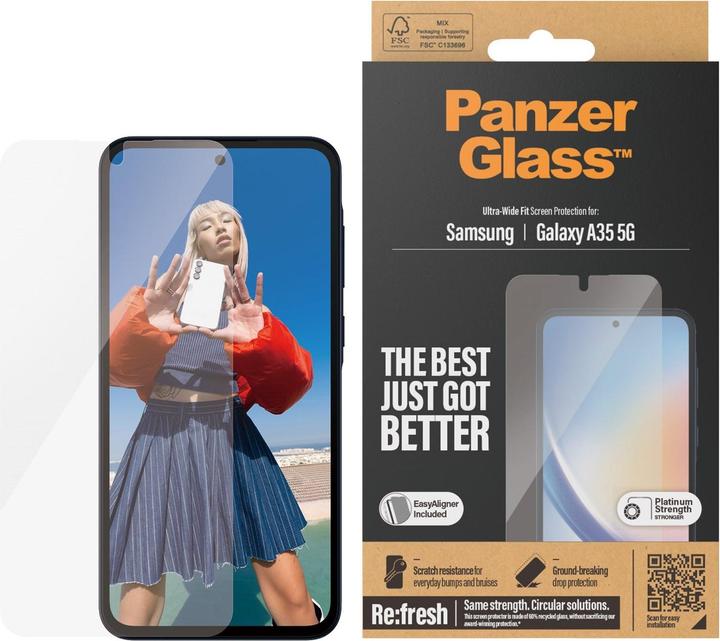 Actual product image PanzerGlass Ultra-Wide Fit (1 pcs., Samsung Galaxy A35)