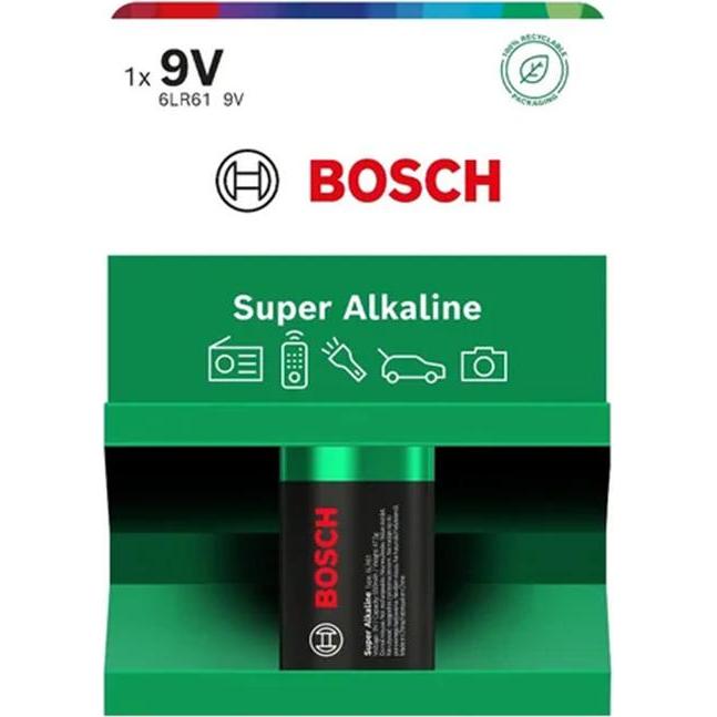 GP Batteries BOSCH BATTERIE 1 STÜCK 9V SUPER ALKALINE 6LR61SA1B/00 (1 pz.), Batterie + pile