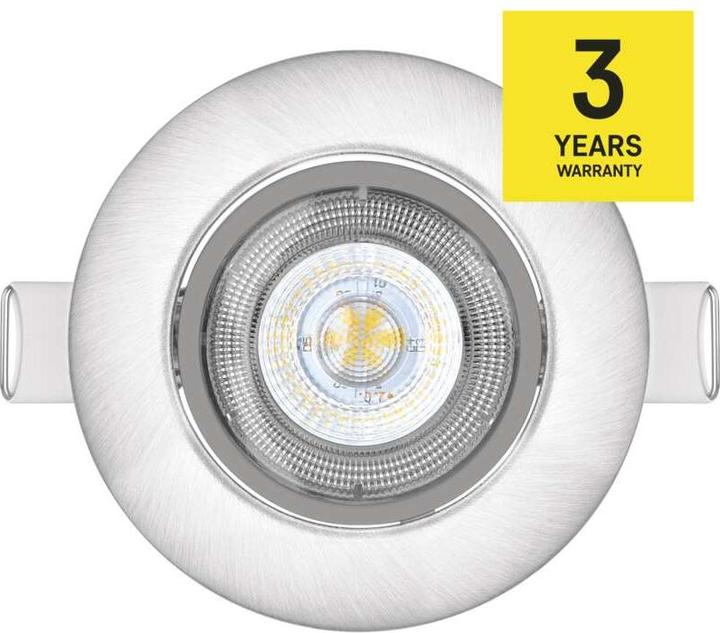 Immagine prodotto Emos Spot LED a soffitto Esclusivo argento, rotondo, 5W bianco caldo (450 lm)