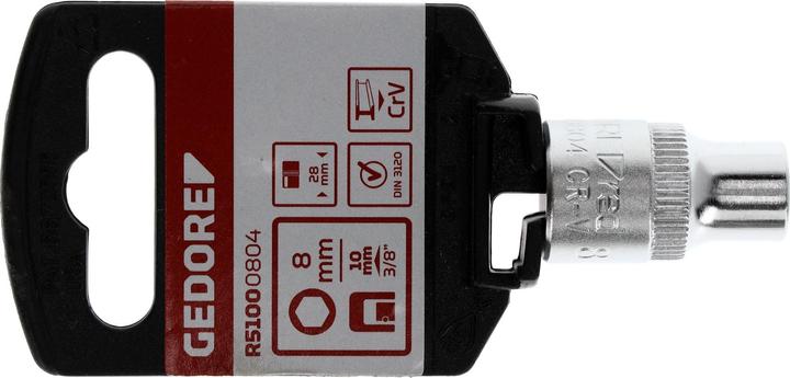 Produktbild Gedore Red red R51000804 Steckschlüsseleinsatz 3/8" 6-kant 8 mm Länge 28 mm (8 mm)