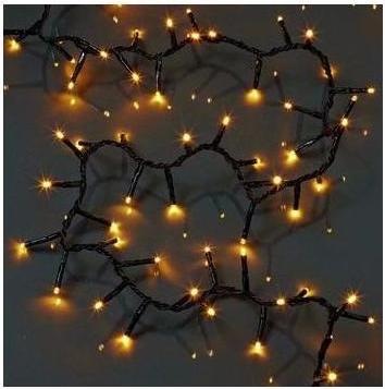 Hellum Led Lichterkette aussen Cluster I 8,94m 448 LED Cluster Lichterkette warmweiss mit Timer I Stro (10.74 m)