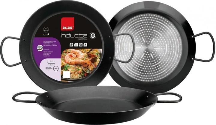 Image du produit Ibili Poêle à paella Inducta 30 cm Convient pour tous les types de feux, y compris l'induction (30 cm, Poêle à paella, Aluminium)
