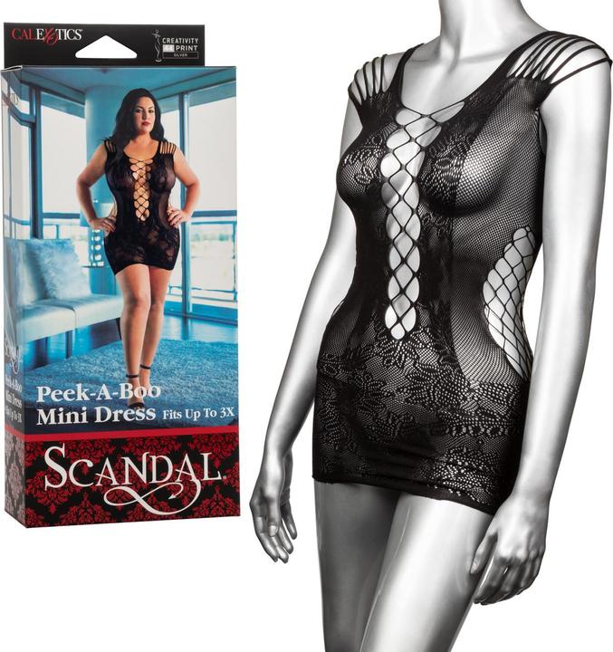 Productafbeelding CalExotics Scandal® Plus Size Peek-A-Boo Mini Dress (XL, XXL)