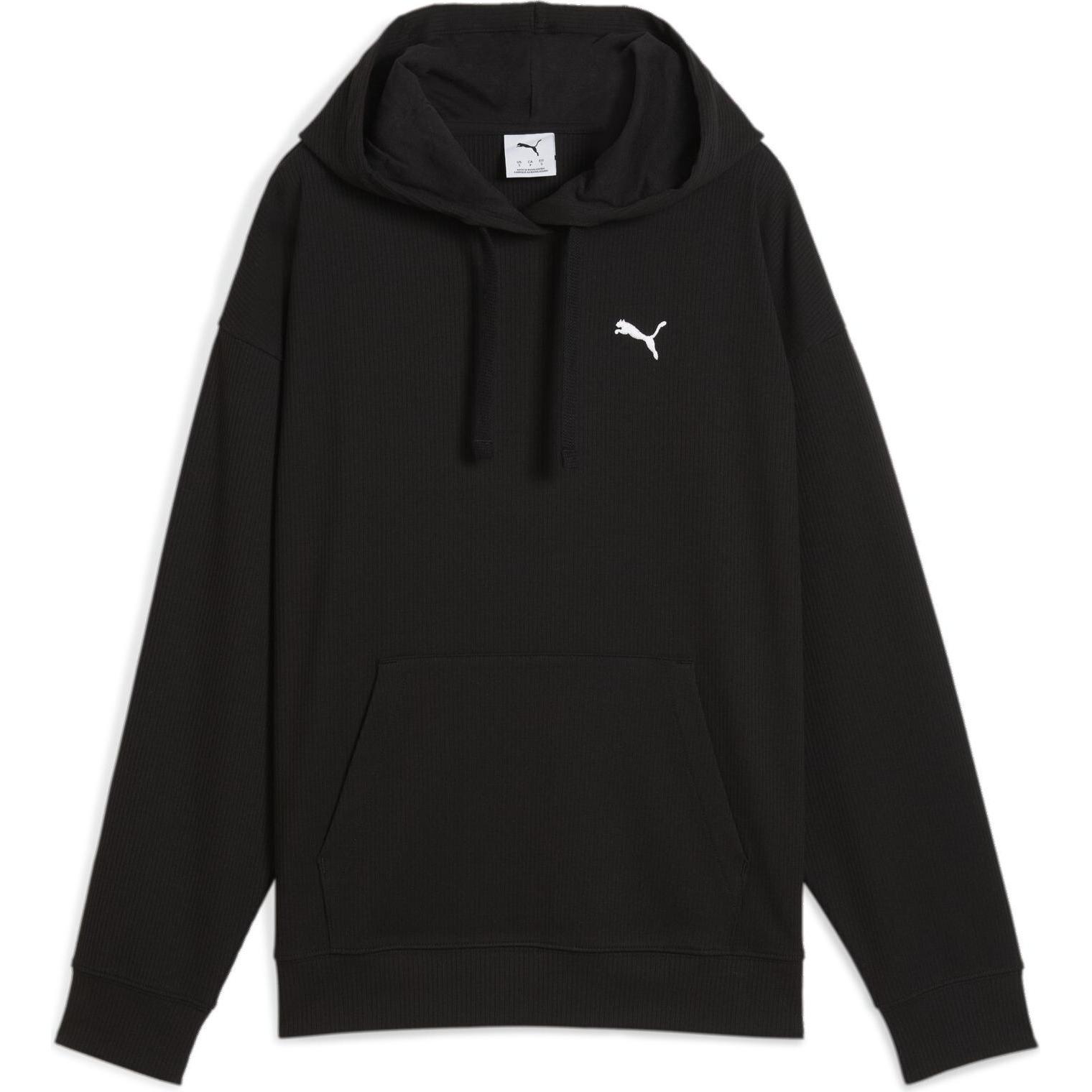 Puma, Damen, Pullover, ESS ELEVATED Comfort Rib Hoodie, Schwarz, (S)