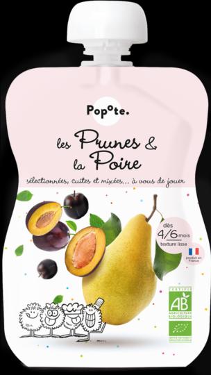 Actual product image Popote Quetschie Plum Pear 120 g (120 g)