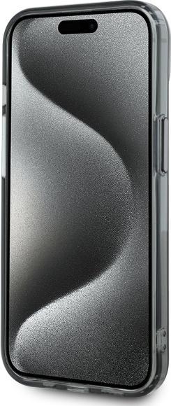 Actual product image Karl Lagerfeld IML K&CH Heads Metal Frame MagSafe Case for iPhone 15 Black (Apple iPhone 15)