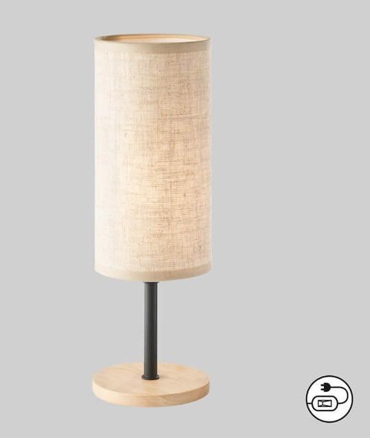 Produktbild FHL easy FHL Kira Leinenschirm rund Holzoptik E14 holz-natur 850266 (E14)