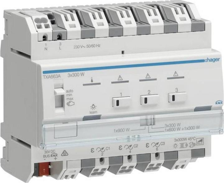 Actual product image Hager dimmers