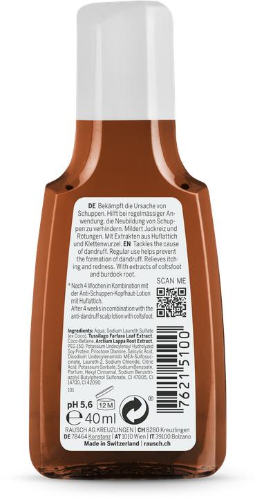 Produktbild Rausch Anti-Schuppen-Shampoo mit Huflattich (40 ml, Flüssiges Shampoo)