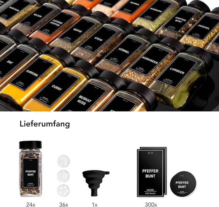 Actual product image Greeano Gewürzgläser Set (0.12 l)