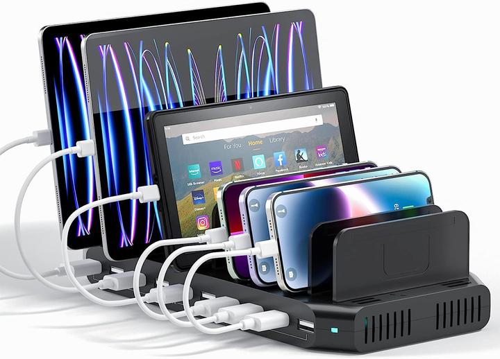 Image du produit Alxum Station de recharge 60W-10 USB A Noir foncé (60 W, 10 ports)