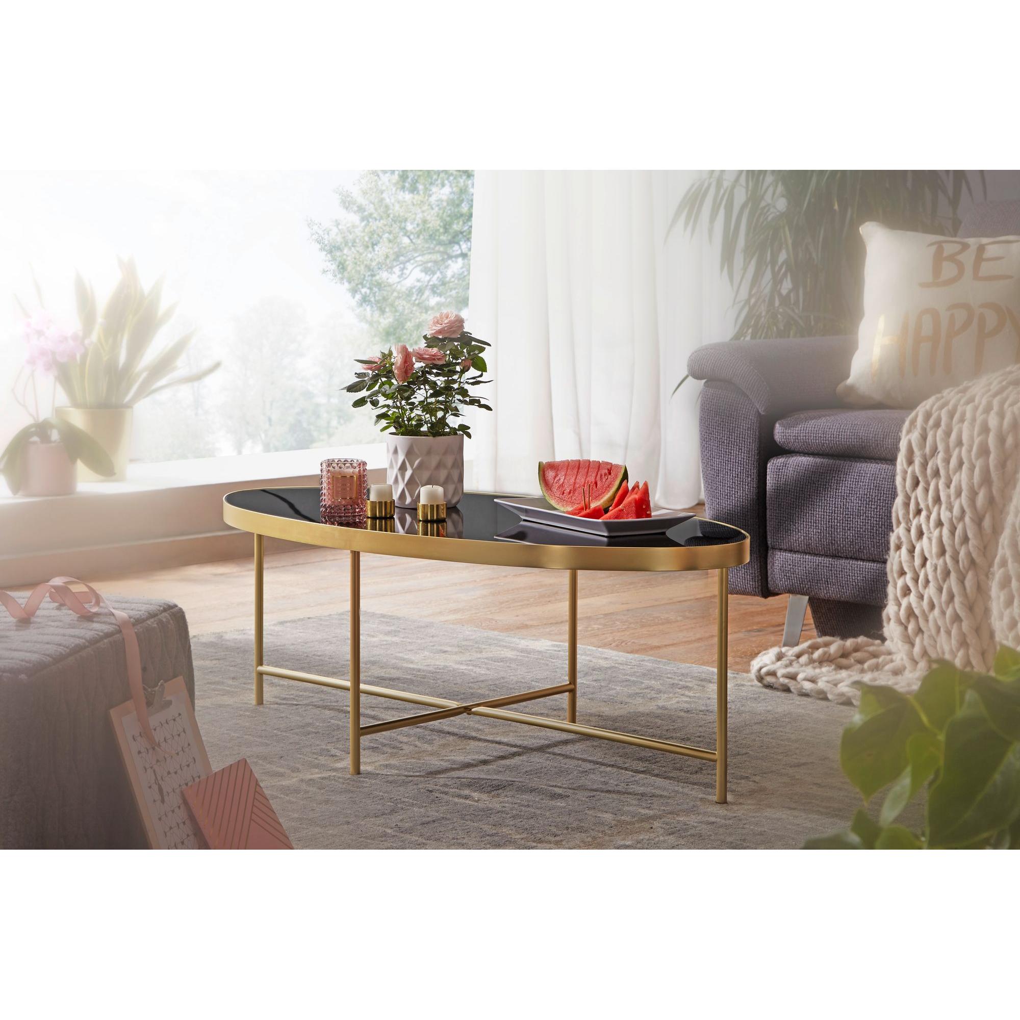 Thumbnail - Wohnling, Couchtisch + Beistelltisch, Gold (110 x 56 x 40 cm)