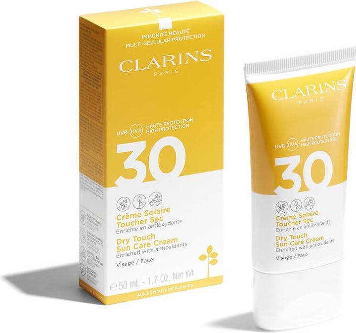Image du produit Clarins Toucher sec (Crème solaire visage, SPF 30, 50 ml, 73 g)