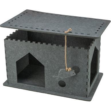 Niche d'intérieur Lene en Feutre gris pour Chat