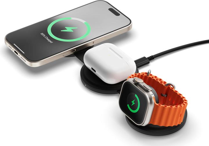 Produktbild Satechi OntheGo 3-in-1 Wireless Charger mit Qi2 (15 W)