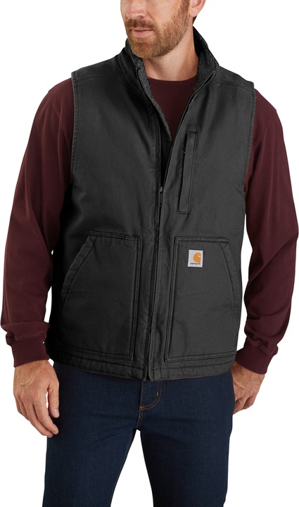 Image du produit Carhartt Washed Duck Lin.Mock Neck Vest Black Gr.M (M)