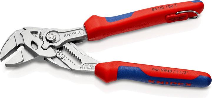 Produktbild Knipex Zangenschlüssel DIN ISO 5743 L.180mm Spann-W.35mm BK verchromt Griffe 2Komp.-Hüllen (180 mm)
