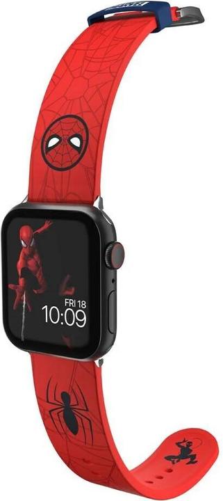 Actual product image Moby Fox Bracelet Smartwatch Spider-Man Logo 22 mm (22 mm, Stainless steel, Silicone)