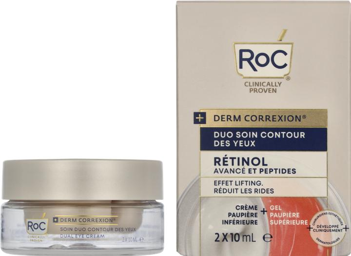 Produktbild Roc Derm Correxion Dual Eye Cream 2-in-1 Eye Duo for Visible Eye Lift Dark Circle & Puffiness Reduct (Augenpflege Gel, 20 ml)
