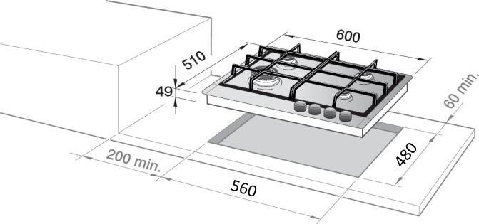 Image du produit De'Longhi De?Longhi FFI 46 ER Acier inoxydable Plaque de cuisson encastrable 60 cm Plaque scellée 4 Cuisinière (60 cm)