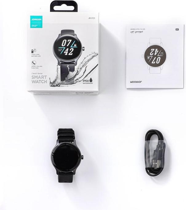 Actual product image Joyroom FC1 Classic Series Call Answering Smartwatch IP68 Gray (JR-FC1) (46 mm)