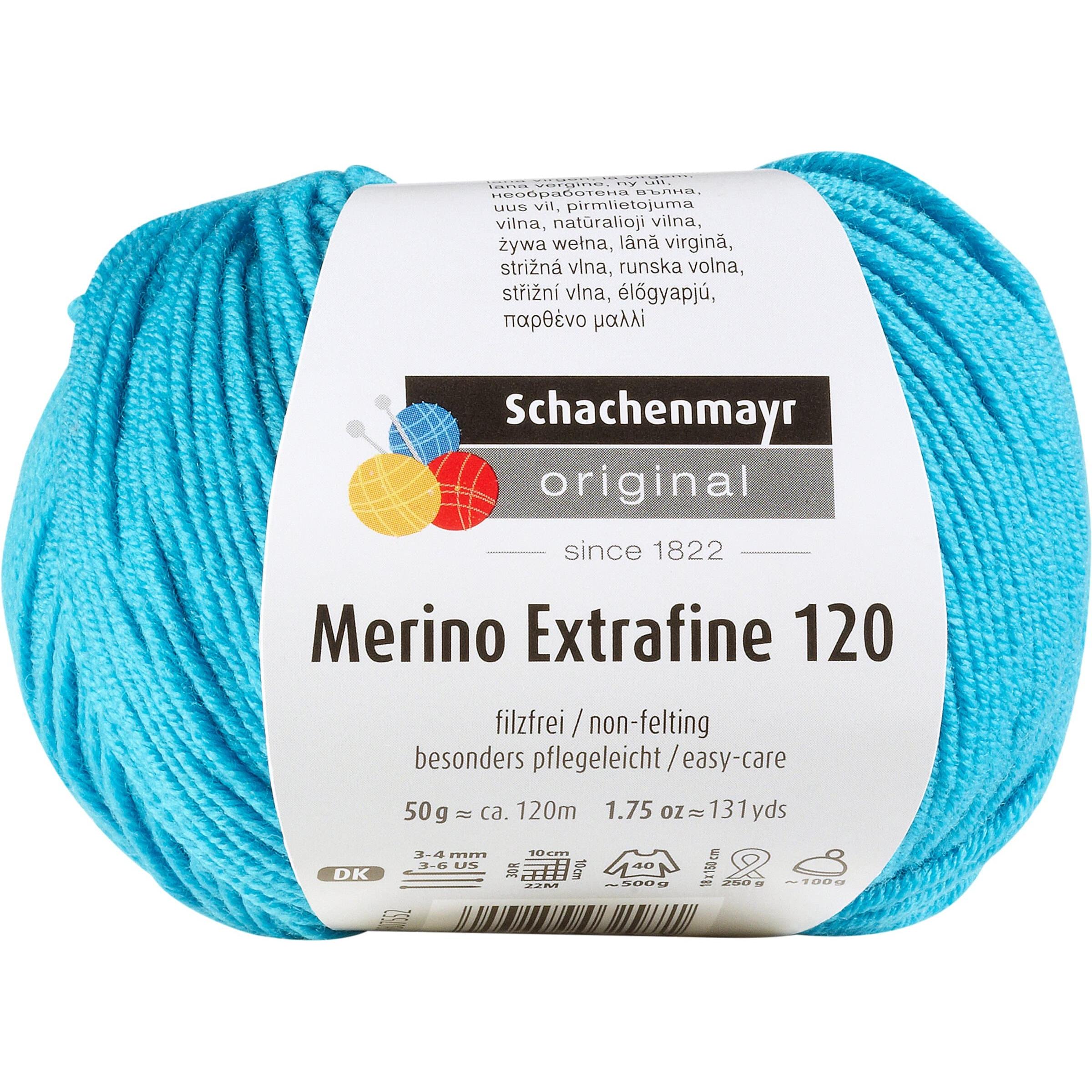 Schachenmayr Wolle Merino Extrafine 120, Garn + Wolle, Blau