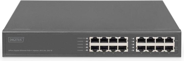 Produktbild Digitus 8-Port Gigabit Ethernet PoE+ Injektor, 802.3bt, 250 W (8 Ports)