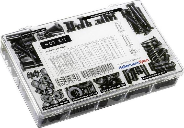 Actual product image HellermannTyton Cable bend relief set PVC HOTK (172 mm, 100 pcs.)