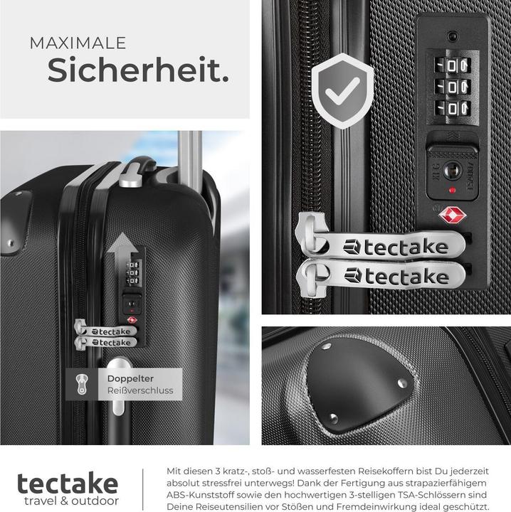 Produktbild tectake Hartschalenkofferset (95 l)