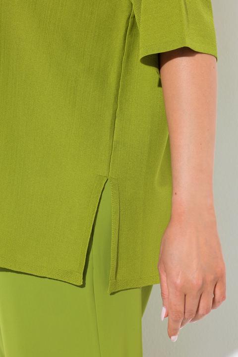 Image du produit Ulla Popken Pull oversize, encolure en V et manches courtes (50, 52)