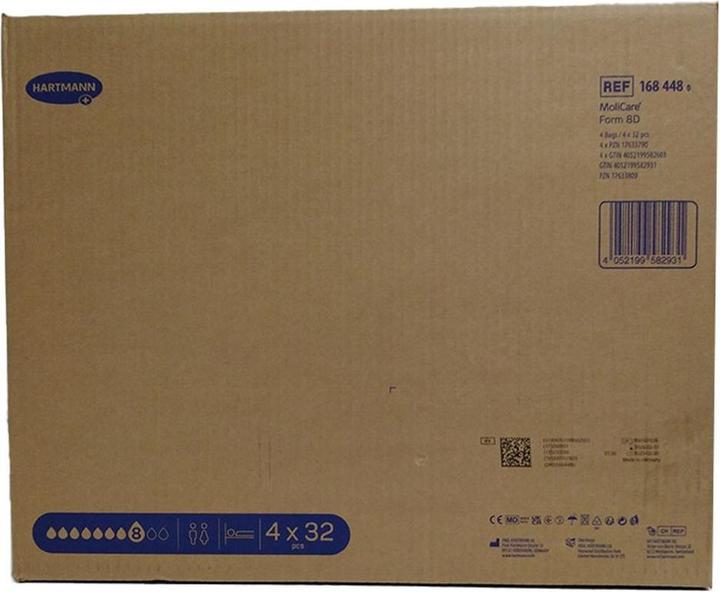 Actual product image Hartmann MoliCare Form 8 drops | 4 x 32 pieces (128 x)