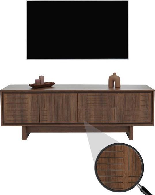 Produktbild Mendler TV-Rack HWC-O34, Melamin 51,5x150x39,5cm – braun