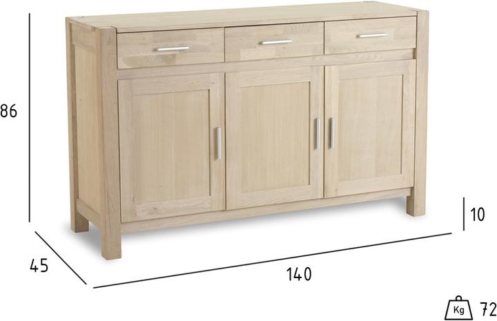 Image du produit Furnhouse Texas (140 x 45 x 86 cm)