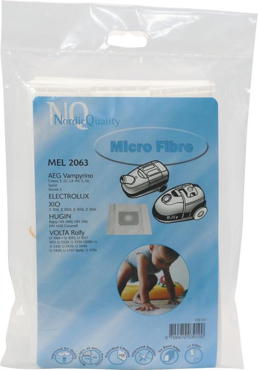 Actual product image Nordic Quality MEL 2063 Vacuum cleaner bags, 5 bags + 1 filter (5 x)
