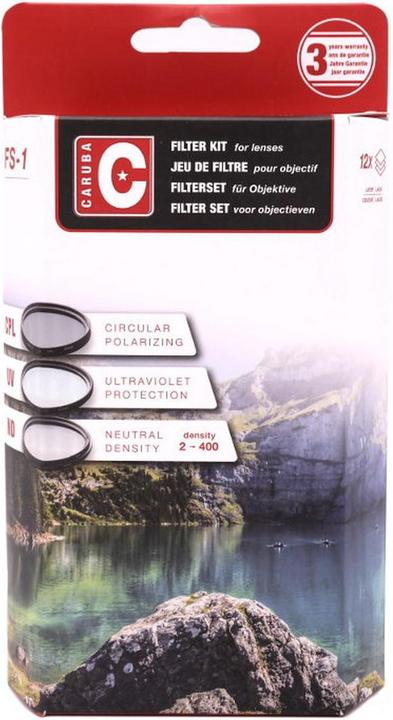 Produktbild Caruba UV+CPL+variablem ND2 400 Set 49mm (49 mm, UV-Filter)