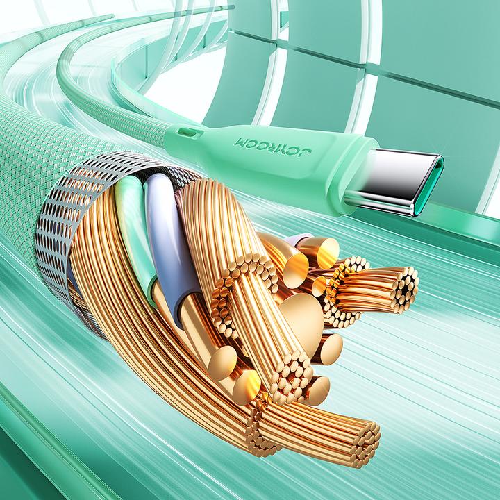 Produktbild Joyroom Multi-Color Series SA34-CC3 USB-C/USB-C-Kabel 60 W schnelle Übertragung 1 m – Schwarz (1 m, USB 2.0, 60 W)