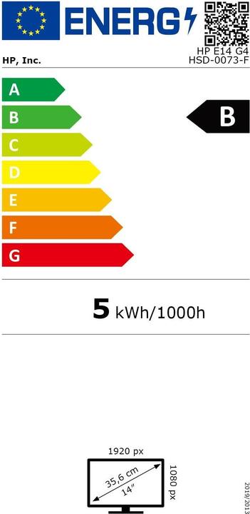 Energie-Label HP E14 G4 (1920 x 1080 Pixel, 14")