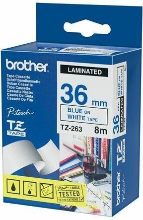 Actual product image Brother Laminated tape (17.20 cm, Blue, White)
