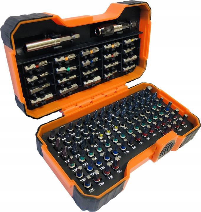 Bahco Bitssaet 59/S100BC 25mm w/farve +2 (100) (Cross Phillips PH, Cross Pozidriv PZ, Screw slot)