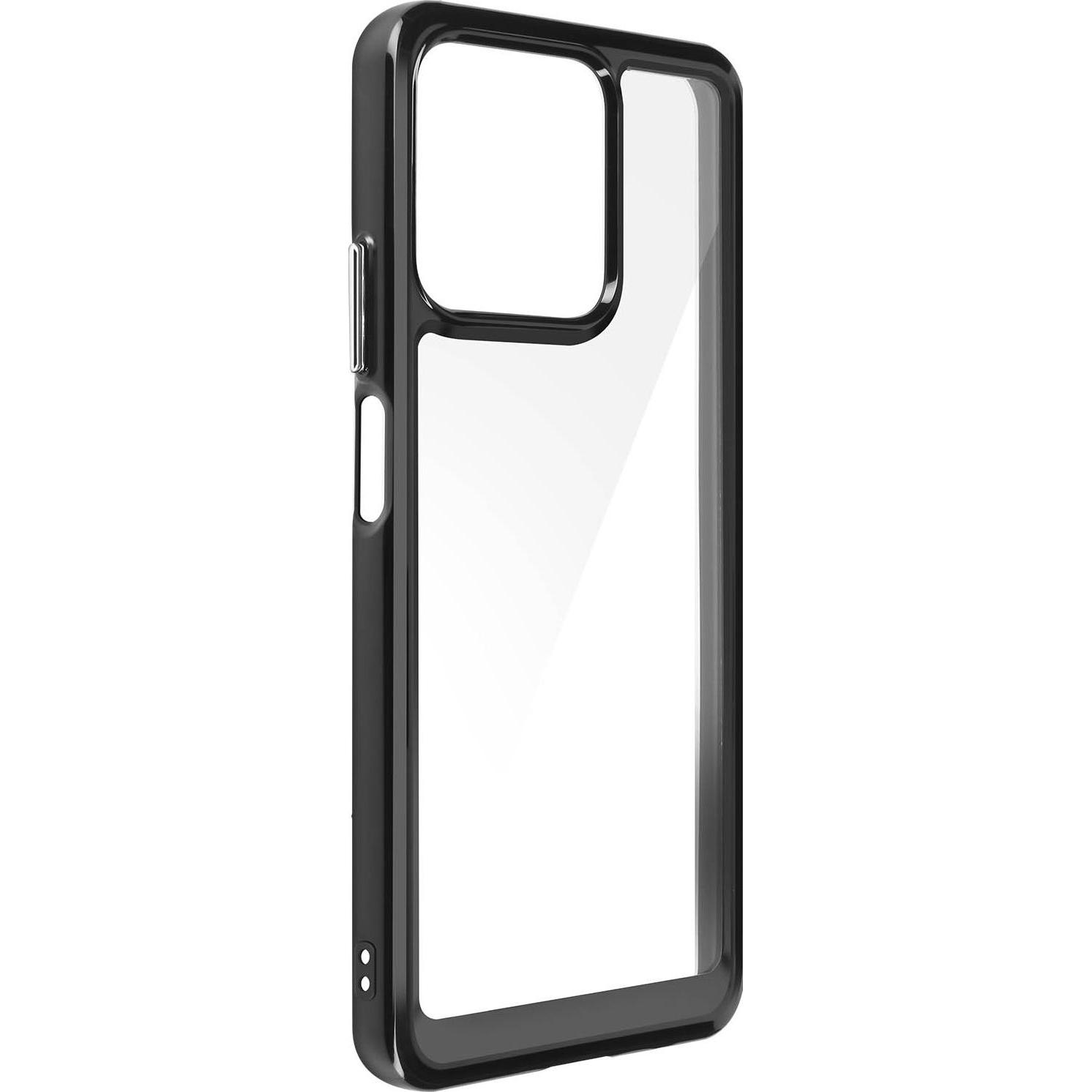 Avizar Crystal Bump Schutzhülle mit harter Rückseite Series (Realme Note 50), Smartphone Hülle, Schwarz