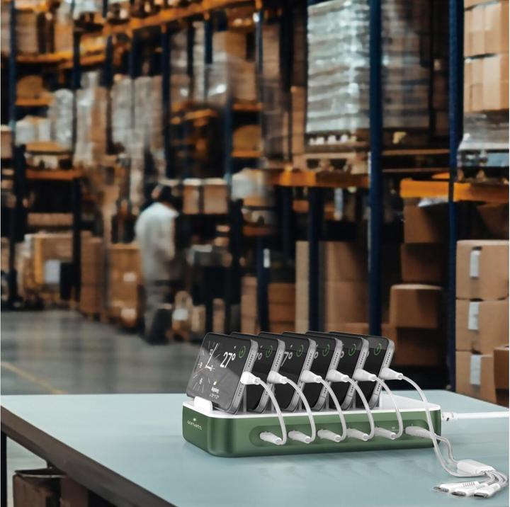 Produktbild 4smarts Ladestation Team 100W 5C/1A inkl. 6 Kabel Grün (100 W, 6 Ports)