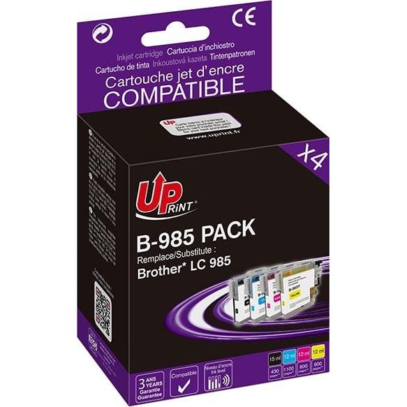 Print Druckerzubehör Uprint UPrint Brother LC985 4er Pack BK / C/ M/ Y (BK, C, M, Y, BK, C, M, Y, BK, C, M, Y, BK, C, M, Y) (B-985-4PACK-UP)