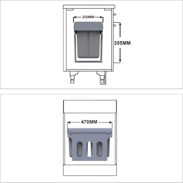 Produktbild Relaxdays Einbaumülleimer (8 l)