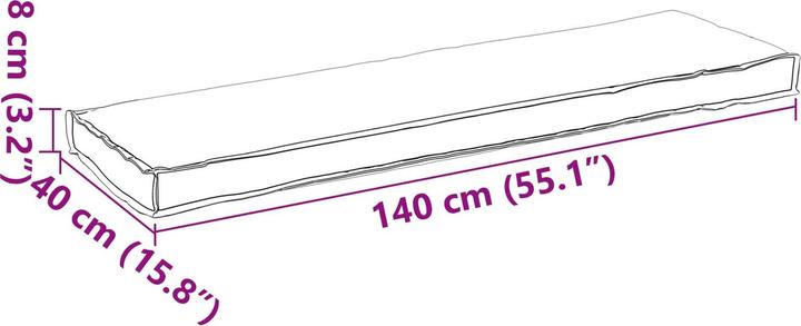 Image du produit vidaXL Dekor Kissen (140 x 40 cm)