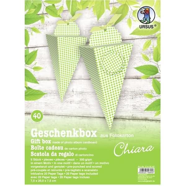 Thumbnail - Ursus, Geschenkverpackung, Geschenkbox Chiara 7,5x20x7,5cm VE=5 Stück Motiv: 40 (Geschenkbox, 5 x)
