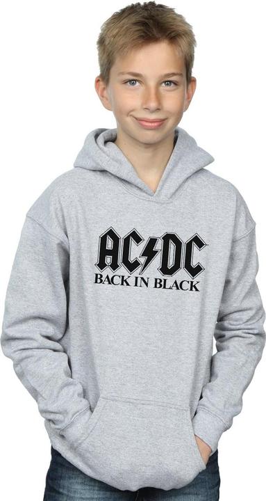 Produktbild AC/DC Back in Black Logo Kapuzenpullover Jungen (152, 158)