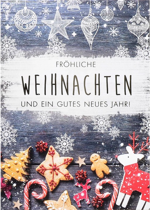 Produktbild ABC Weihnachtskarte Frohe Weihnachten, 5 Stück (5 Stk.)