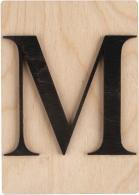 Actual product image Rayher Wooden letter M, FSC Mixed Credit, black