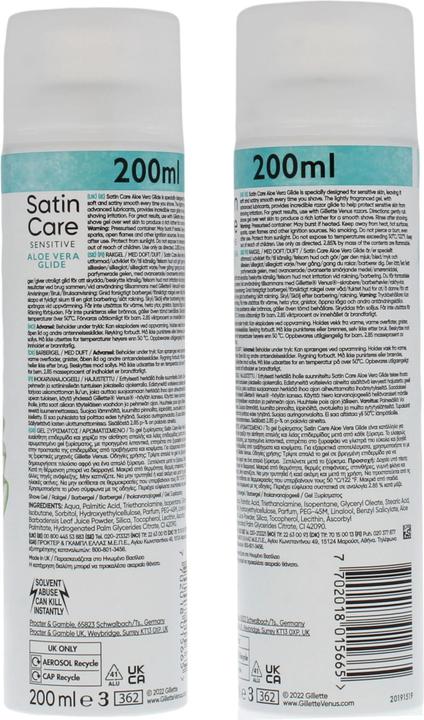 Immagine prodotto Gillette Satin Care Pelle Sensibile 200ml (200 ml, Gel da barba)