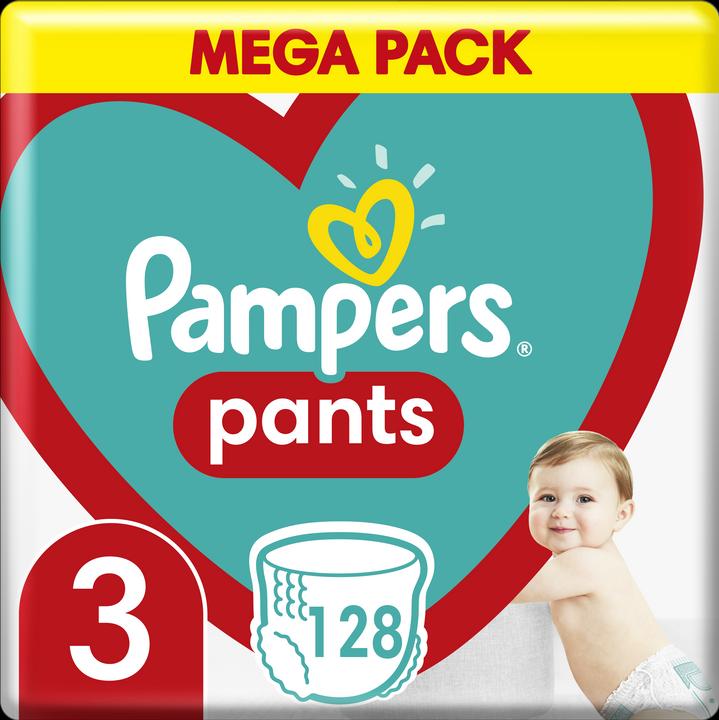Pampers Pants (Size 3, Half month box, 128 Piece)